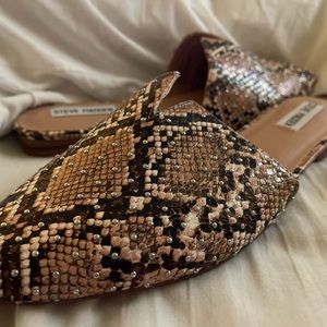 Steve Madden Snakeskin Mule Slides